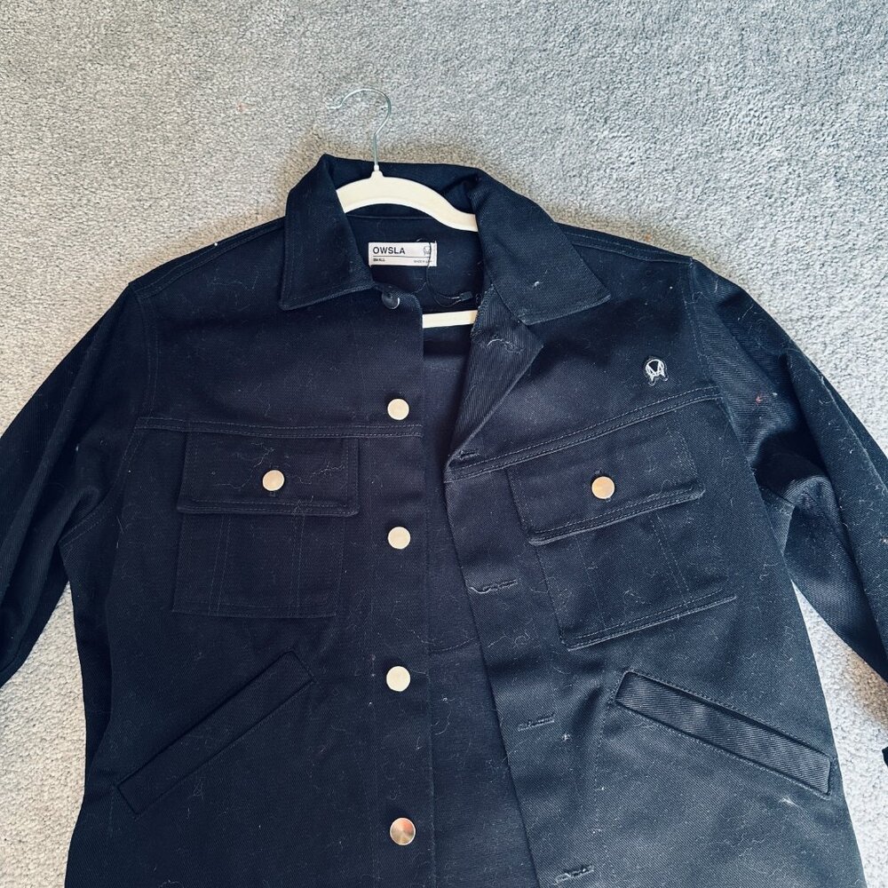 Owsla Black Logo Patch Denim Jacket - image 6